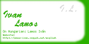 ivan lamos business card